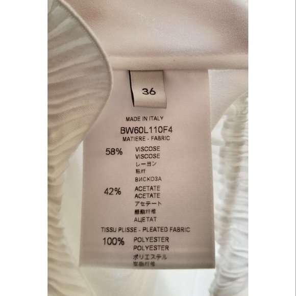 Givenchy Frilled High-Neck Women's White Blouse Size 36 NWOT - Picture 6 of 8